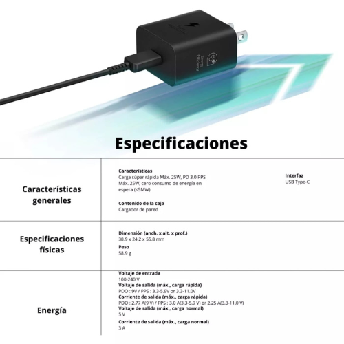 Miniatura 5 de CARGADOR ORIGINAL TIPO C 25W